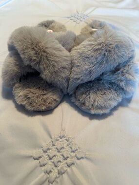 Shambala Faux Fur Slippers - Gray US M